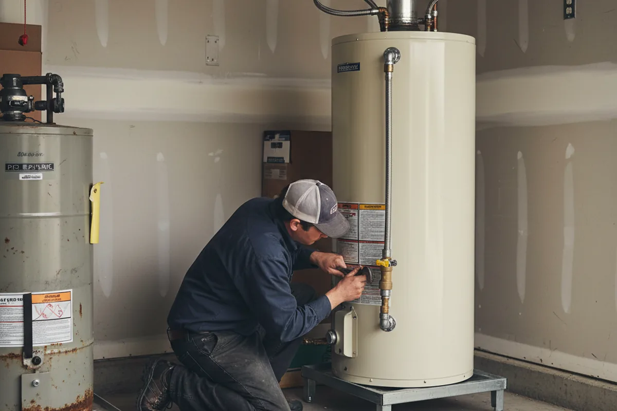 Water heater and shutoff valve replacement in Larose